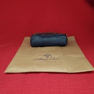 Patricia Nash Isla Navy Blue Oblong Wristlet With Dust Cover